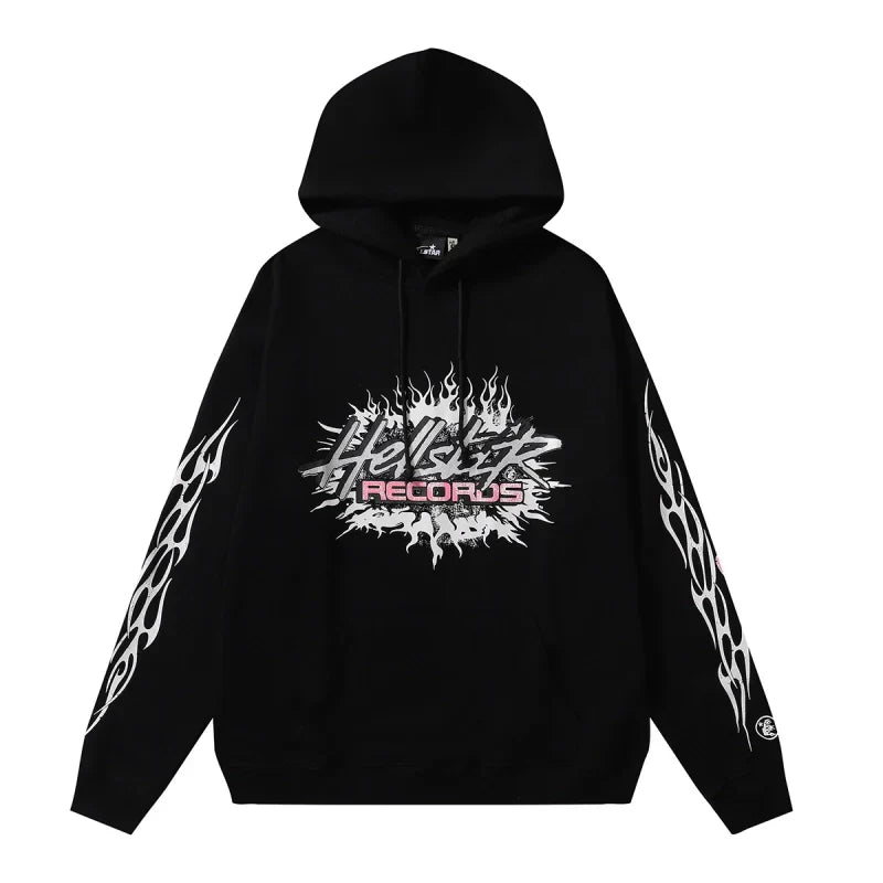 Hellstar Sports Flame Hoodie Black